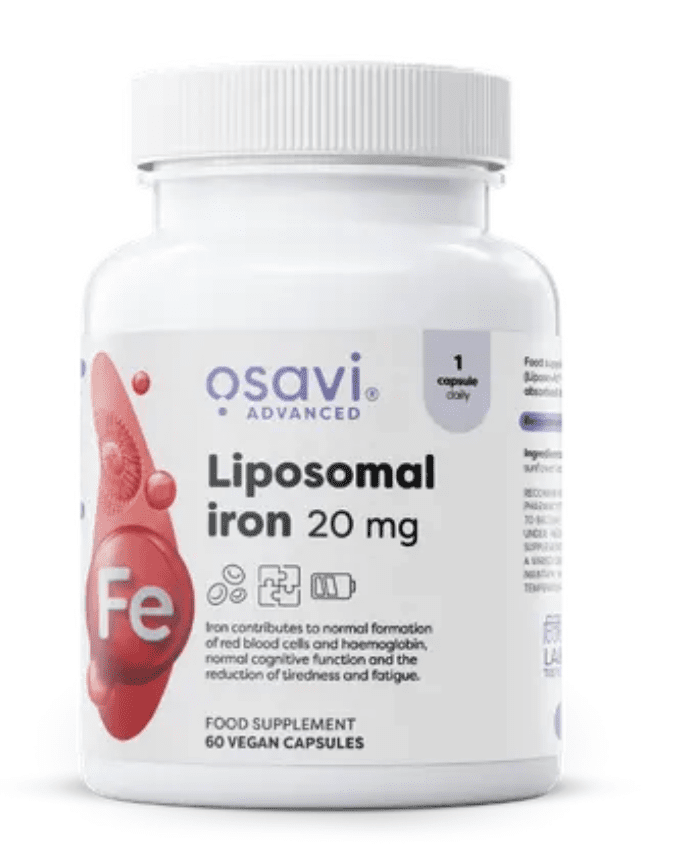 Osavi Liposomal iron, lipozomální železo, 20 mg, 60 rostlinných kapslí