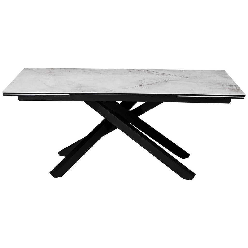 Novel JÍDELNÍ STŮL, černá, bílá, 180-280/76/98 cm