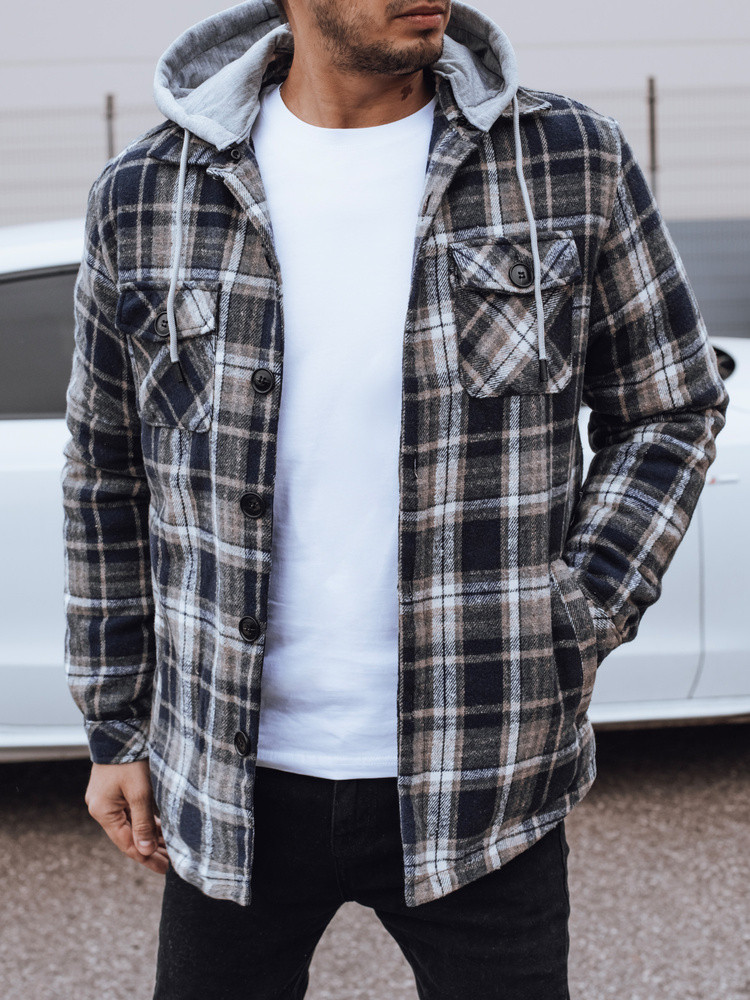 Kurtka męska z kapturem granatowa Dstreet