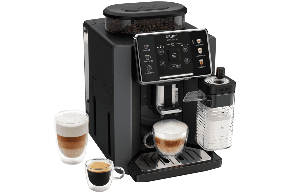 Automatický kávovar KRUPS Sensation Milk EA912B10 Šedý/Černý