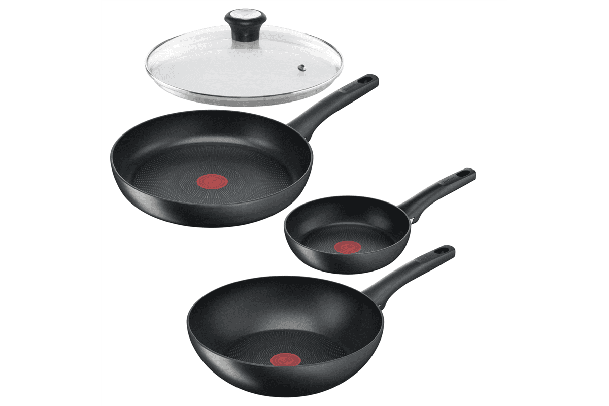 Akční set pánví Tefal Ultimate klasická 28, 20 cm, wok 28 cm a poklice 28 cm