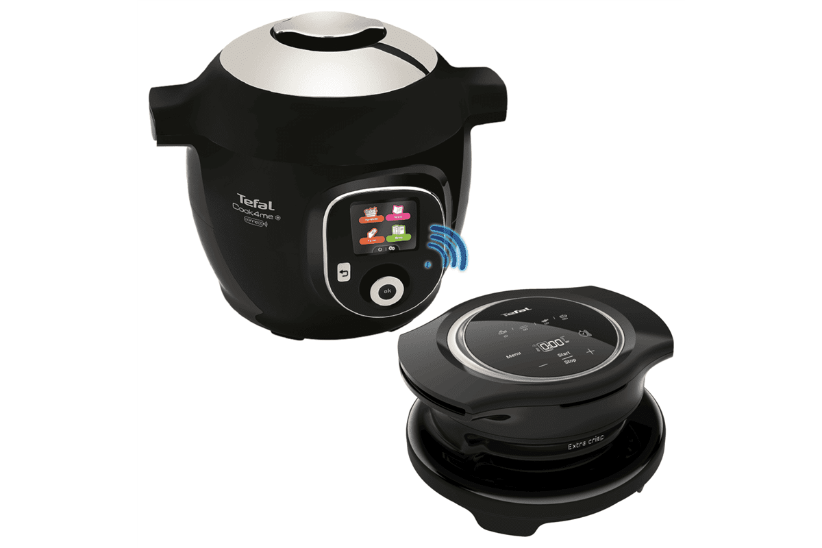 Akční set elektrický hrnec Tefal Cook4me+ Connect a příslušenství horkovzdušná fritéza