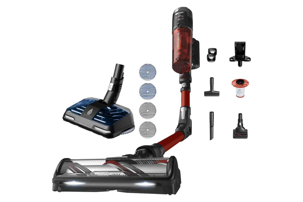 Akční set tyčový vysavač Rowenta X-Force Flex 13.60 Animal a příslušenství mopovací hlavice