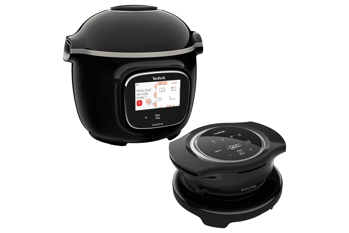 Akční set elektrický hrnec Tefal Cook4me+ Touch a příslušenství horkovzdušná fritéza