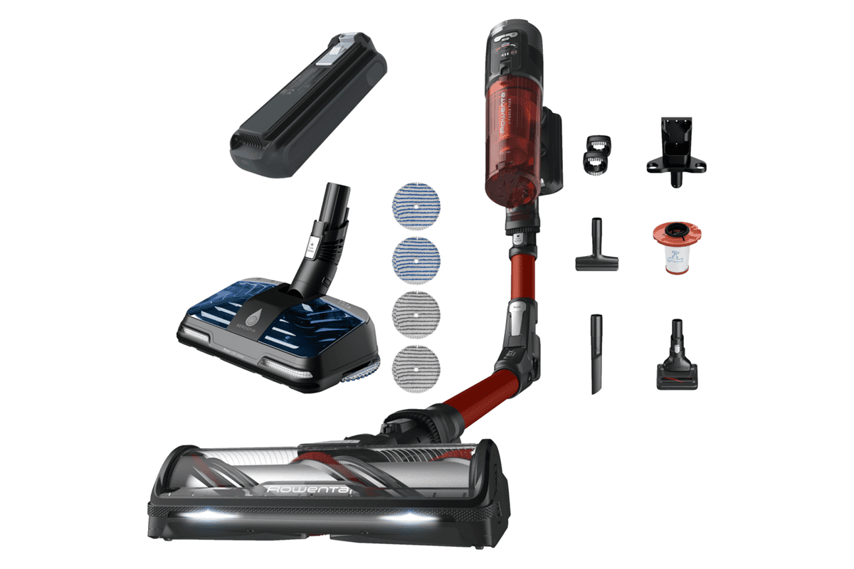 Akční set tyčový vysavač Rowenta X-Force Flex 13.60 Animal a příslušenství baterie, mopovací hlavice