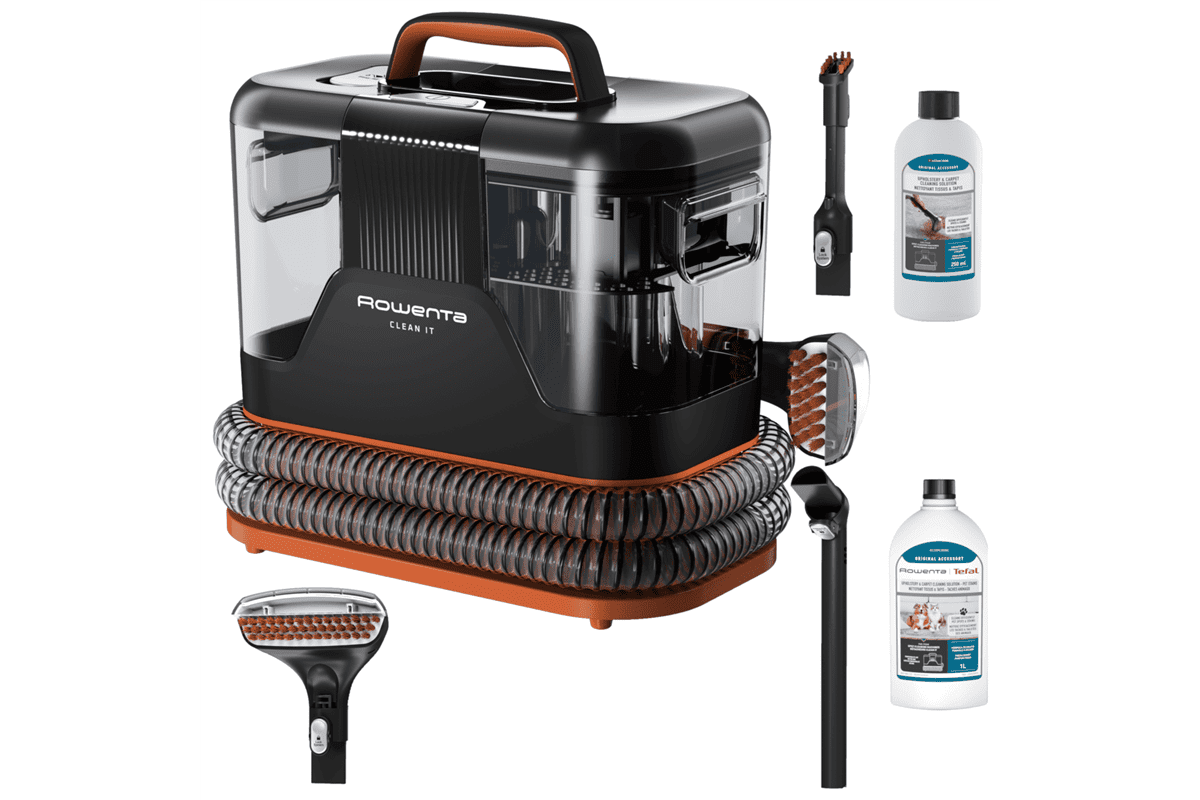 Akční set tepovače Rowenta Clean It a čistící prostředek na koberce, čalounění a fleky od mazlíčků