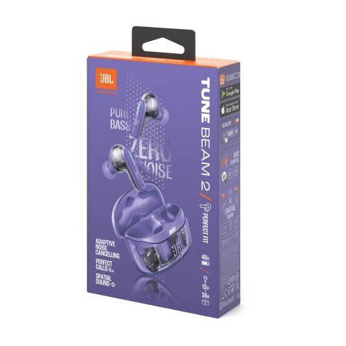 JBL Tune Beam 2 Ghost Edition TWS Bluetooth Wireless In-Ear Earbuds Ghost Purple EU