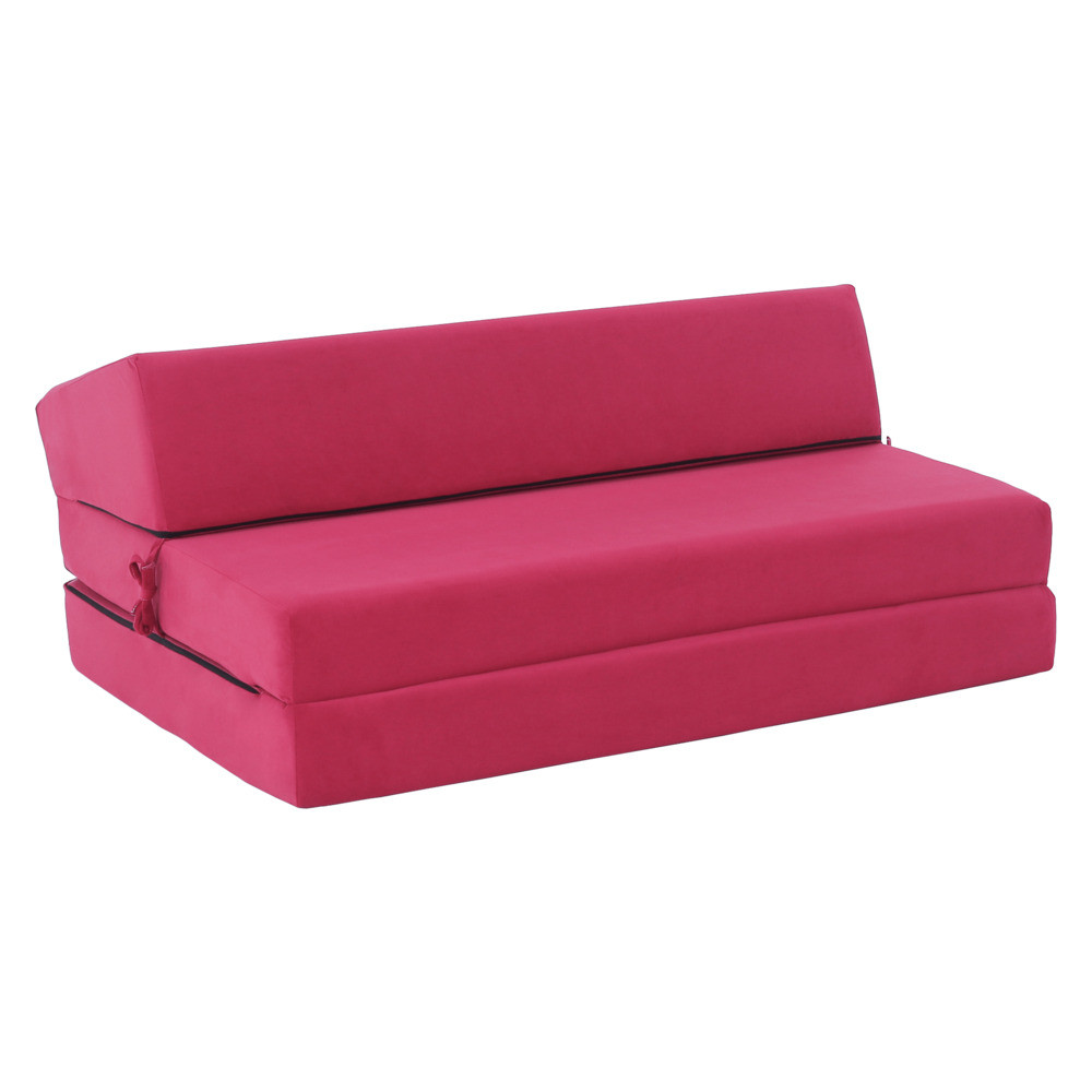 Kondela Skládací matrace/křeslo, 2v1, růžová magenta, VEDIS