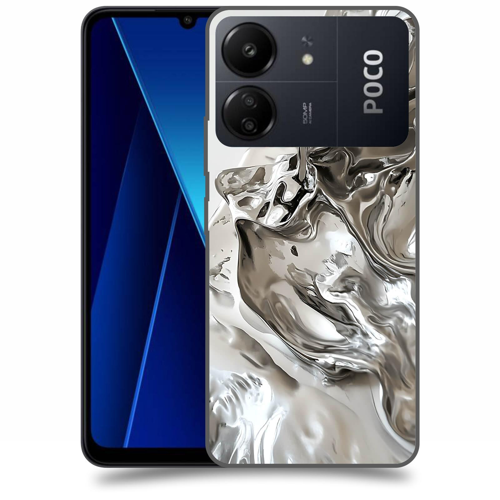 ACOVER Kryt na mobil Poco C65 - Tekutost a Futurismus