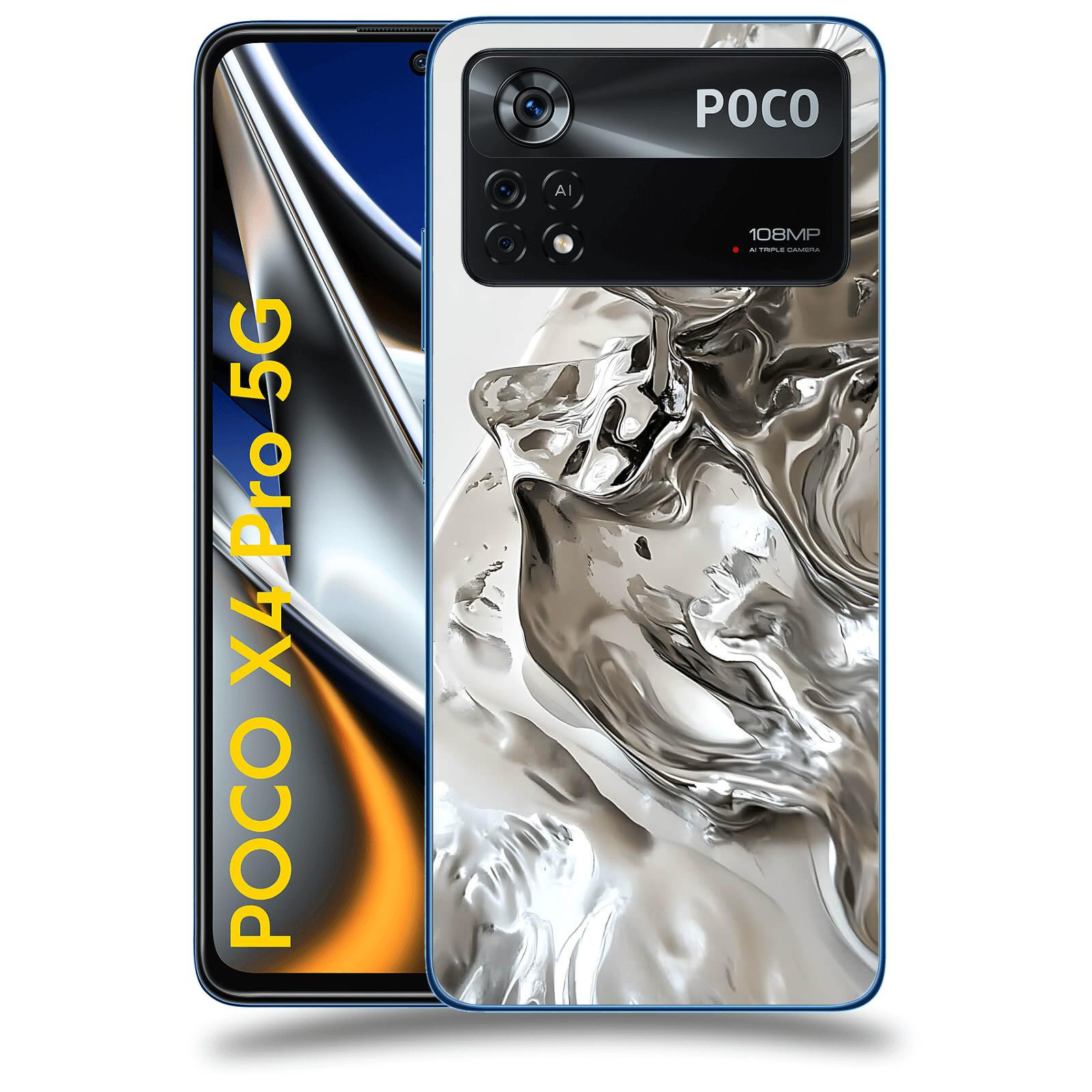 ACOVER Kryt na mobil Xiaomi Poco X4 Pro 5G - Tekutost a Futurismus