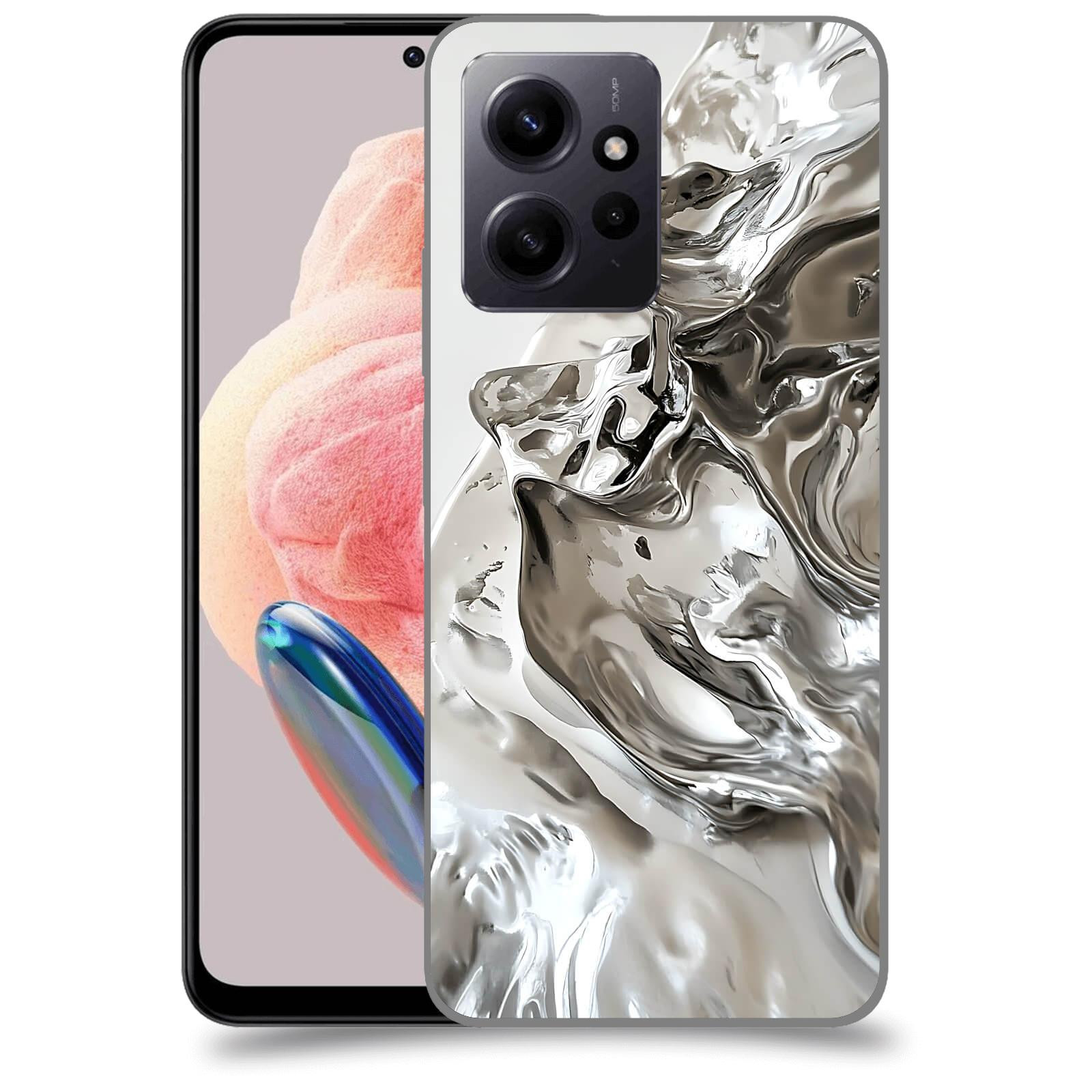 ACOVER Kryt na mobil Xiaomi Redmi Note 12 4G - Tekutost a Futurismus
