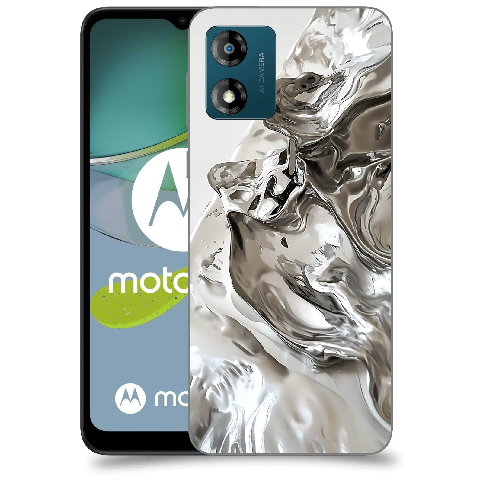 ACOVER Kryt na mobil Motorola Moto E13 - Tekutost a Futurismus