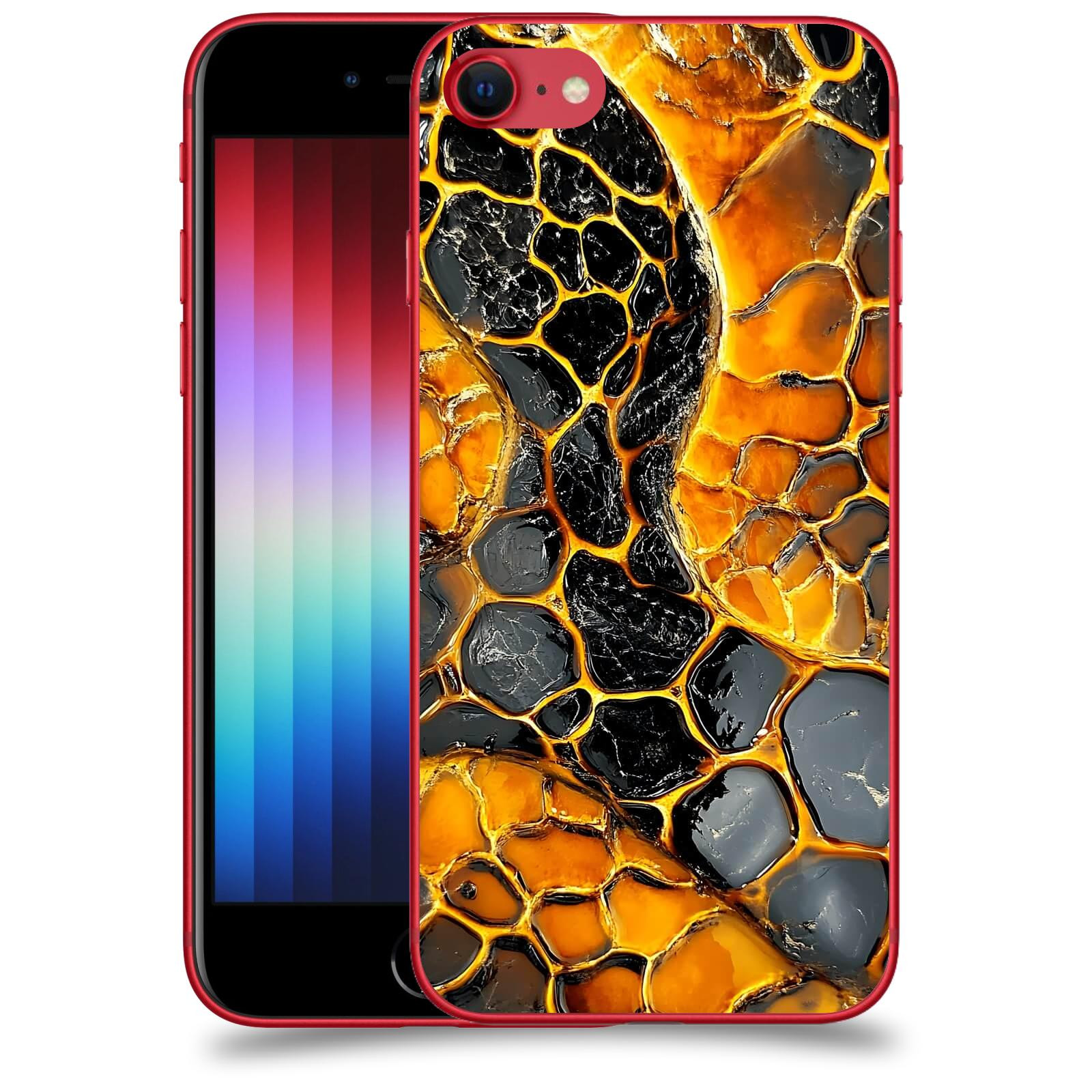 ACOVER Kryt na mobil Apple iPhone SE 2022 - Žár a Struktura