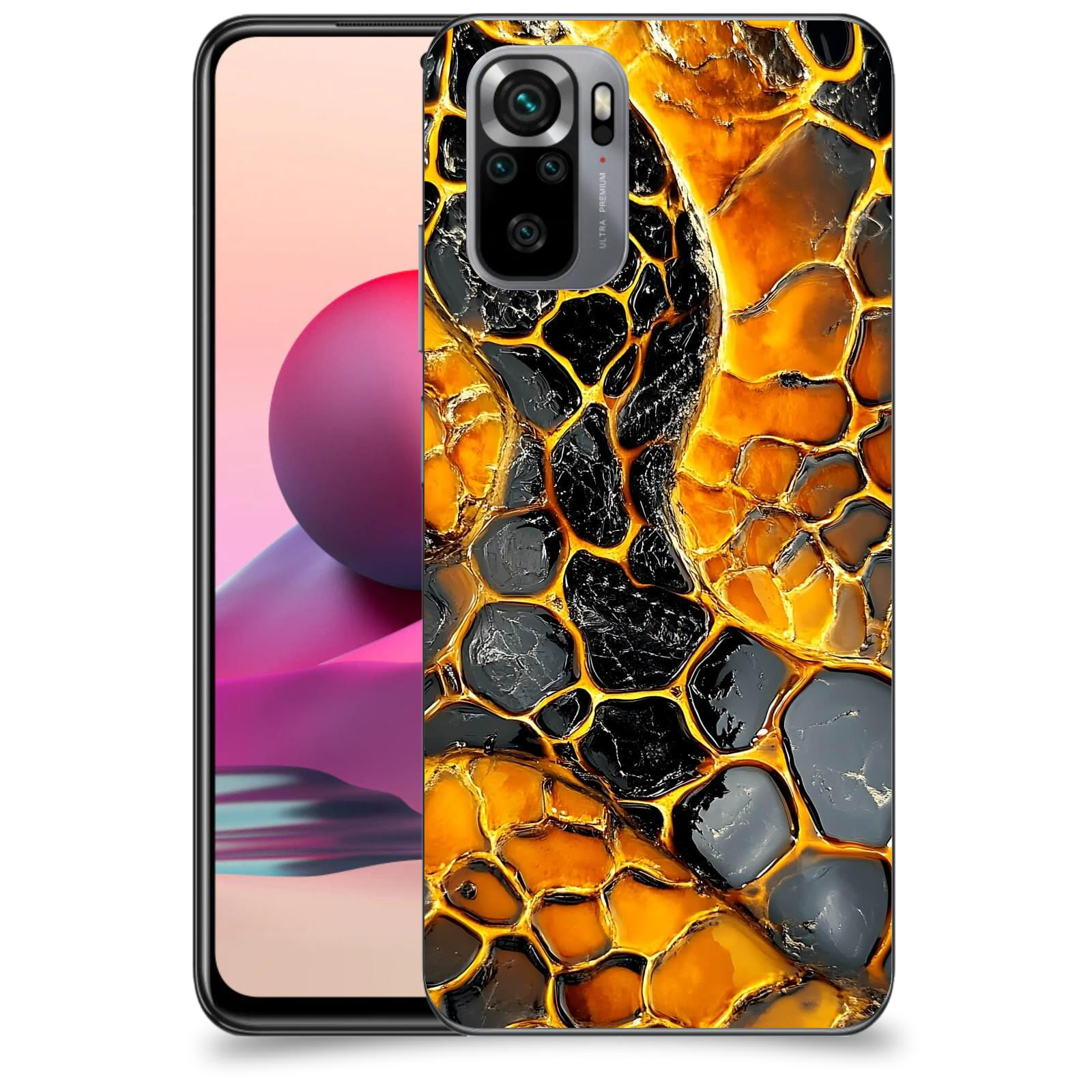 ACOVER Kryt na mobil Xiaomi Redmi Note 10S - Žár a Struktura