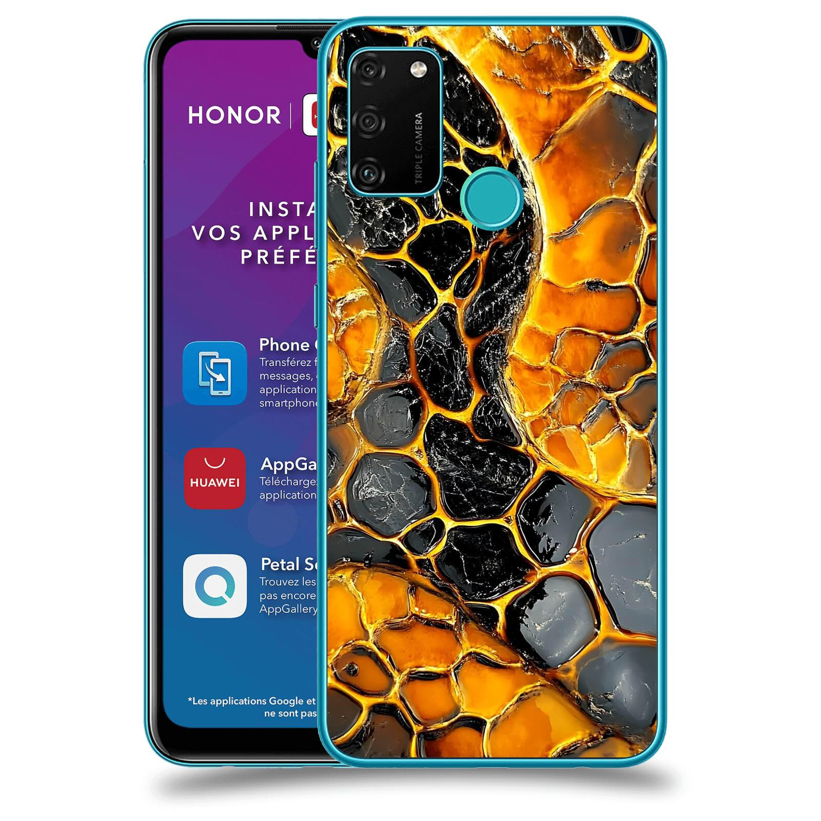 ACOVER Kryt na mobil Honor 9A - Žár a Struktura