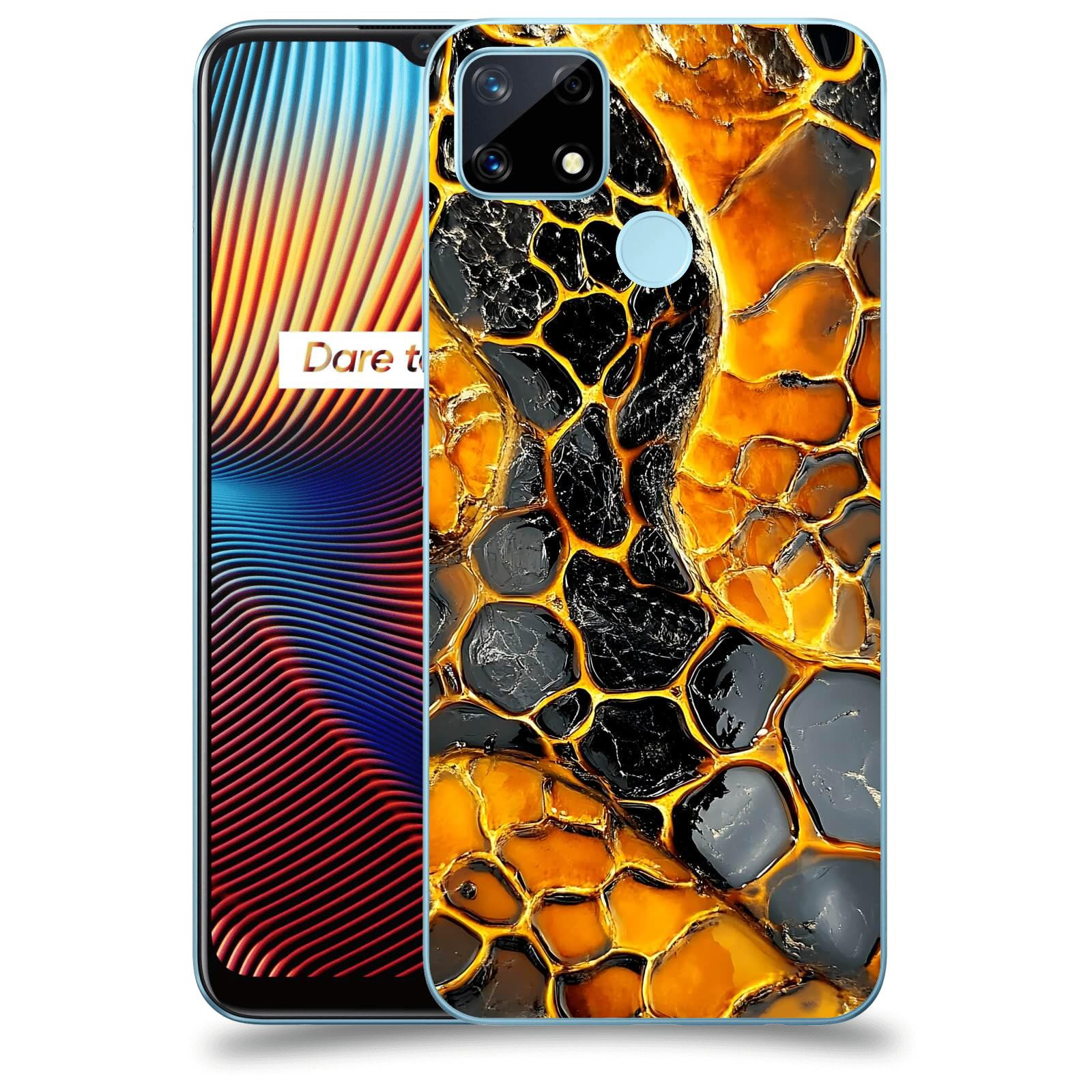 ACOVER Kryt na mobil Realme 7i - Žár a Struktura