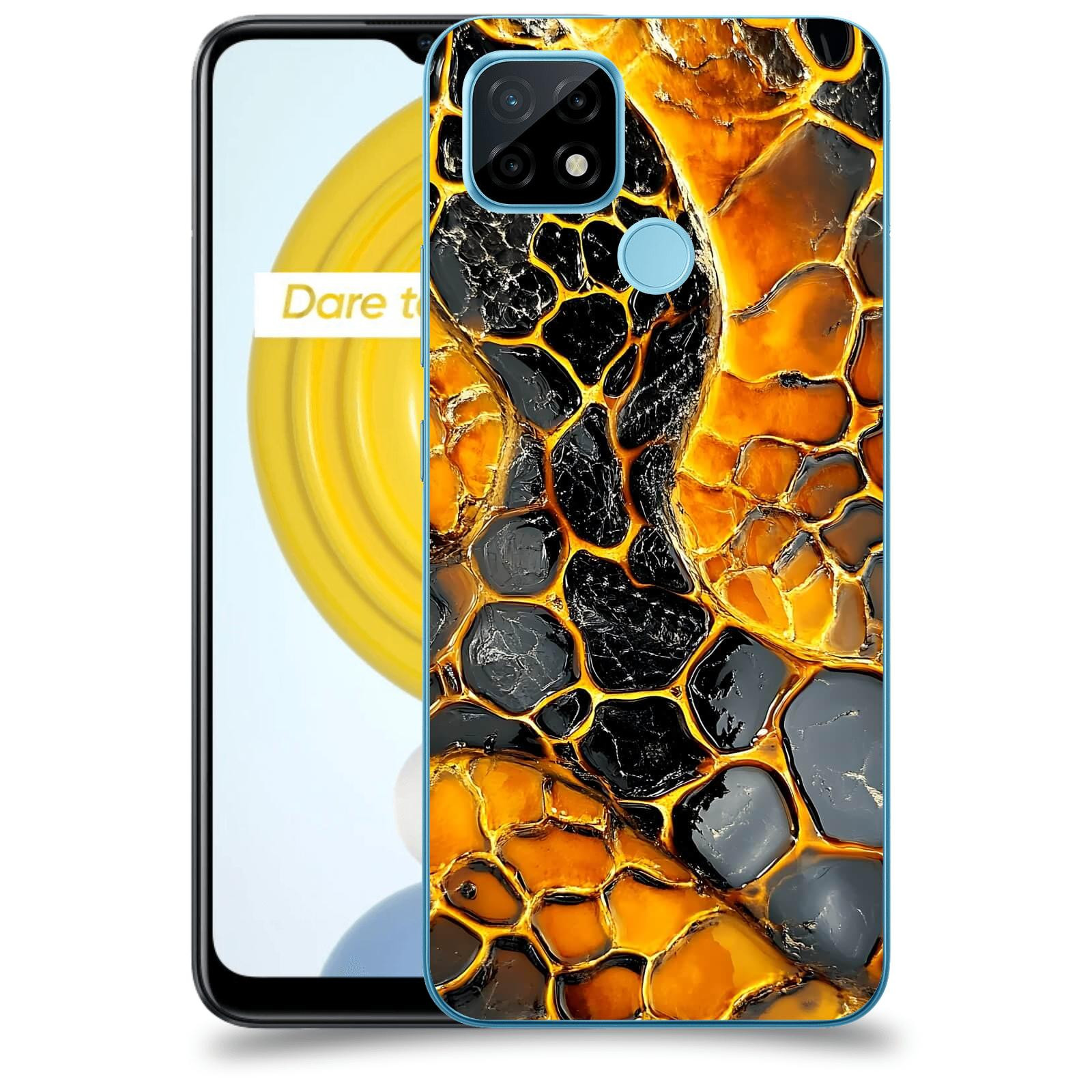 ACOVER Kryt na mobil Realme C21 - Žár a Struktura