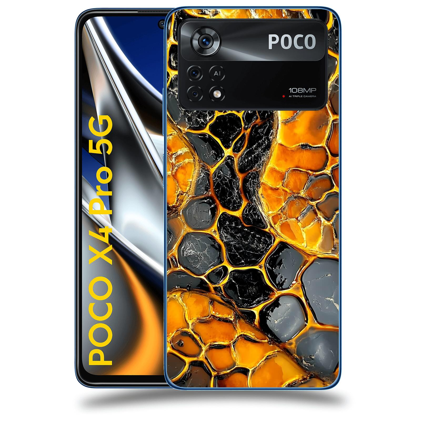 ACOVER Kryt na mobil Xiaomi Poco X4 Pro 5G - Žár a Struktura