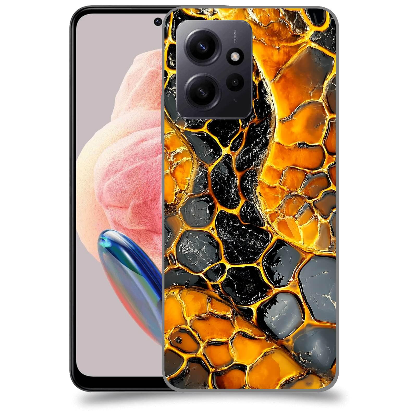 ACOVER Kryt na mobil Xiaomi Redmi Note 12 4G - Žár a Struktura