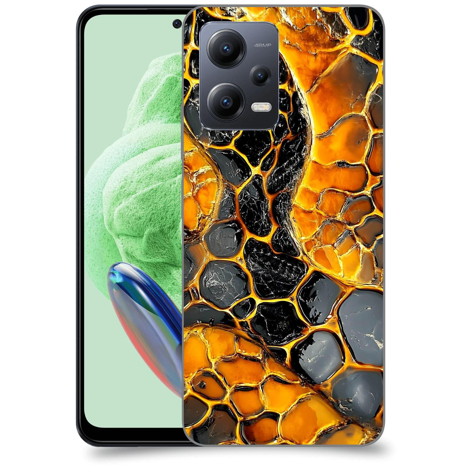 ACOVER Kryt na mobil Xiaomi Redmi Note 12 5G - Žár a Struktura
