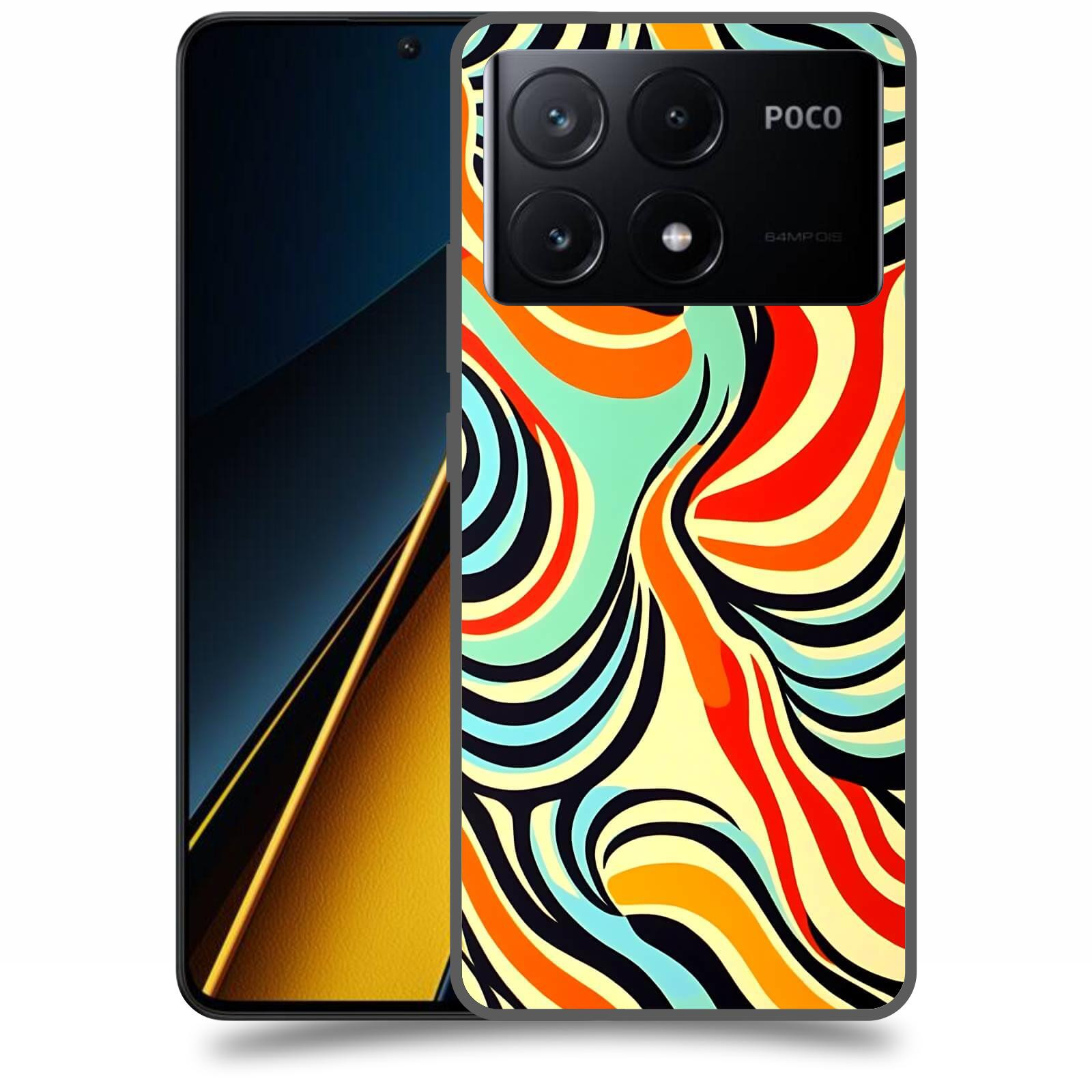 ACOVER Kryt na mobil Poco X6 Pro 5G - Dynamické proudy