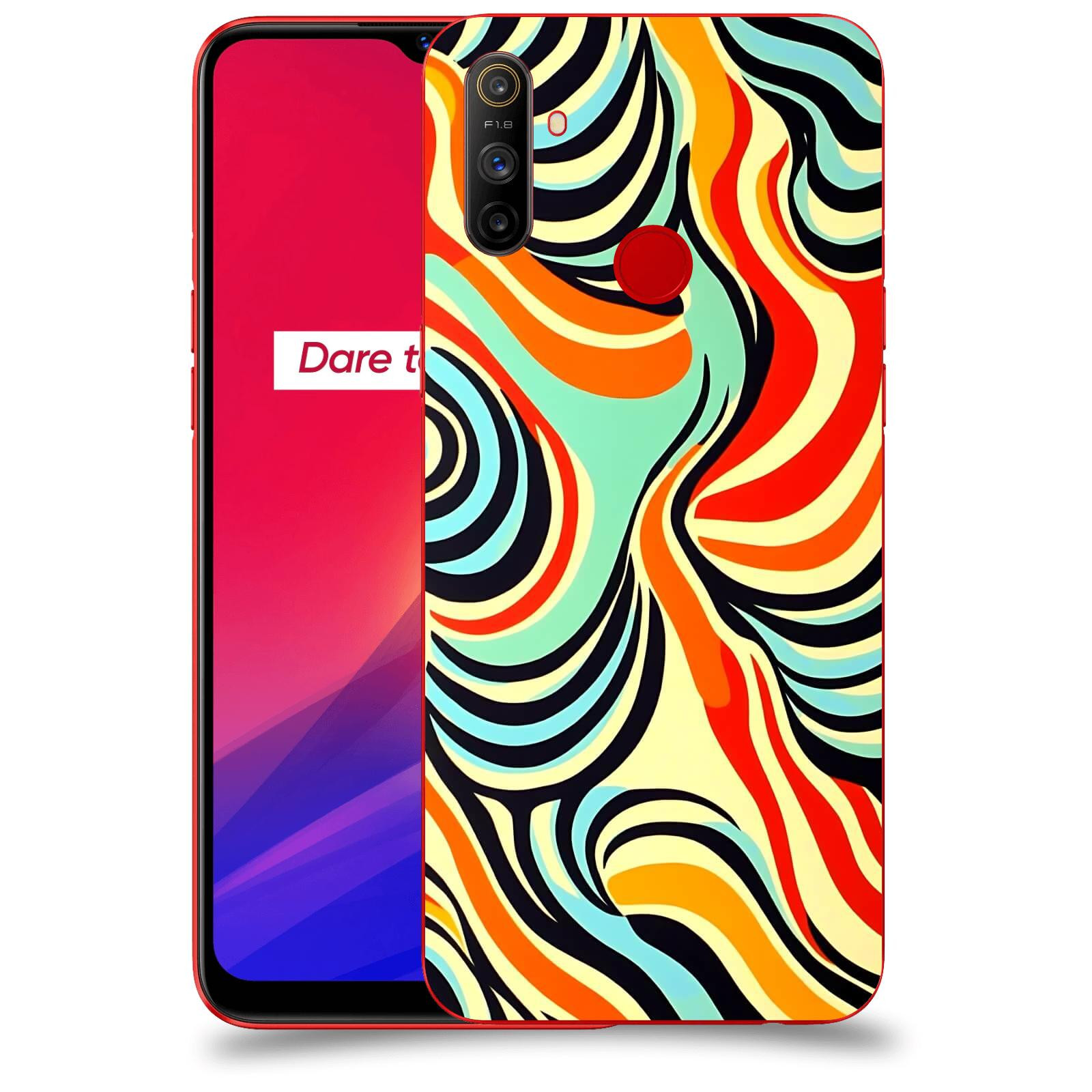 ACOVER Kryt na mobil Realme C3 - Dynamické proudy