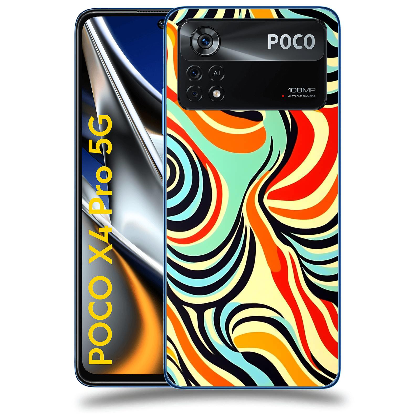 ACOVER Kryt na mobil Xiaomi Poco X4 Pro 5G - Dynamické proudy