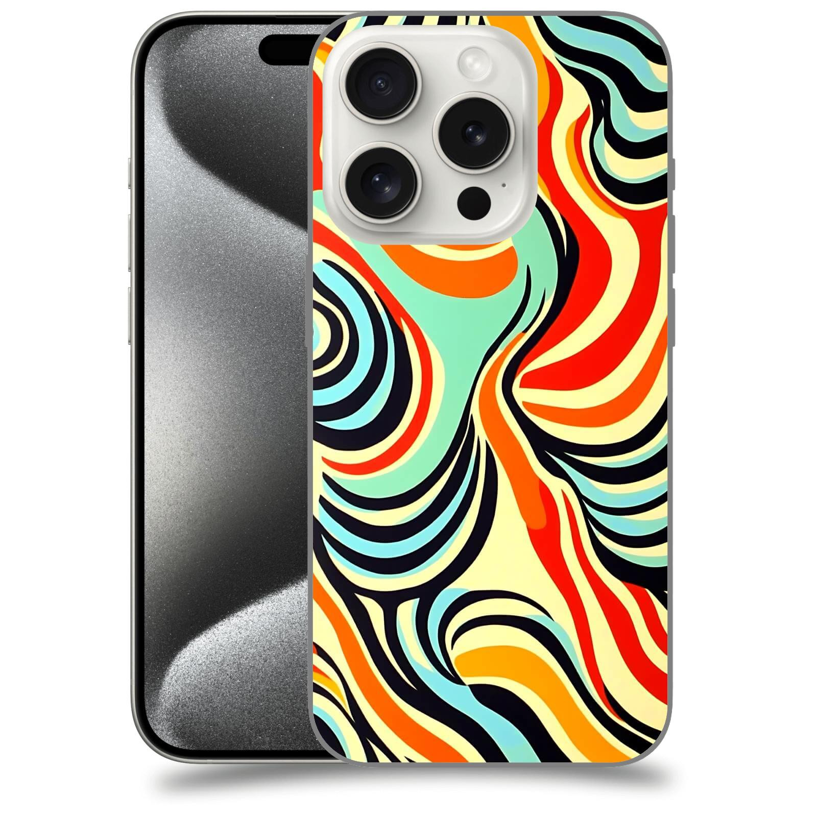 ACOVER Kryt na mobil Apple iPhone 15 pro - Dynamické proudy