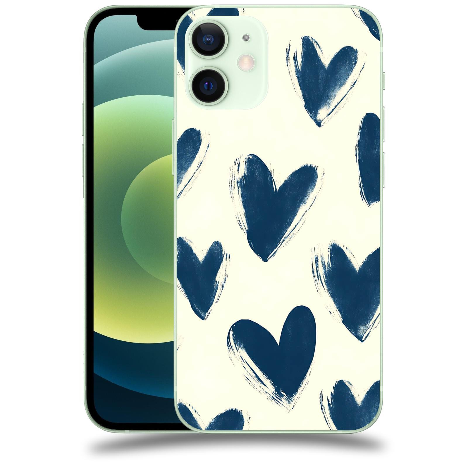 ACOVER Kryt na mobil Apple iPhone 12 mini - Blue hearts