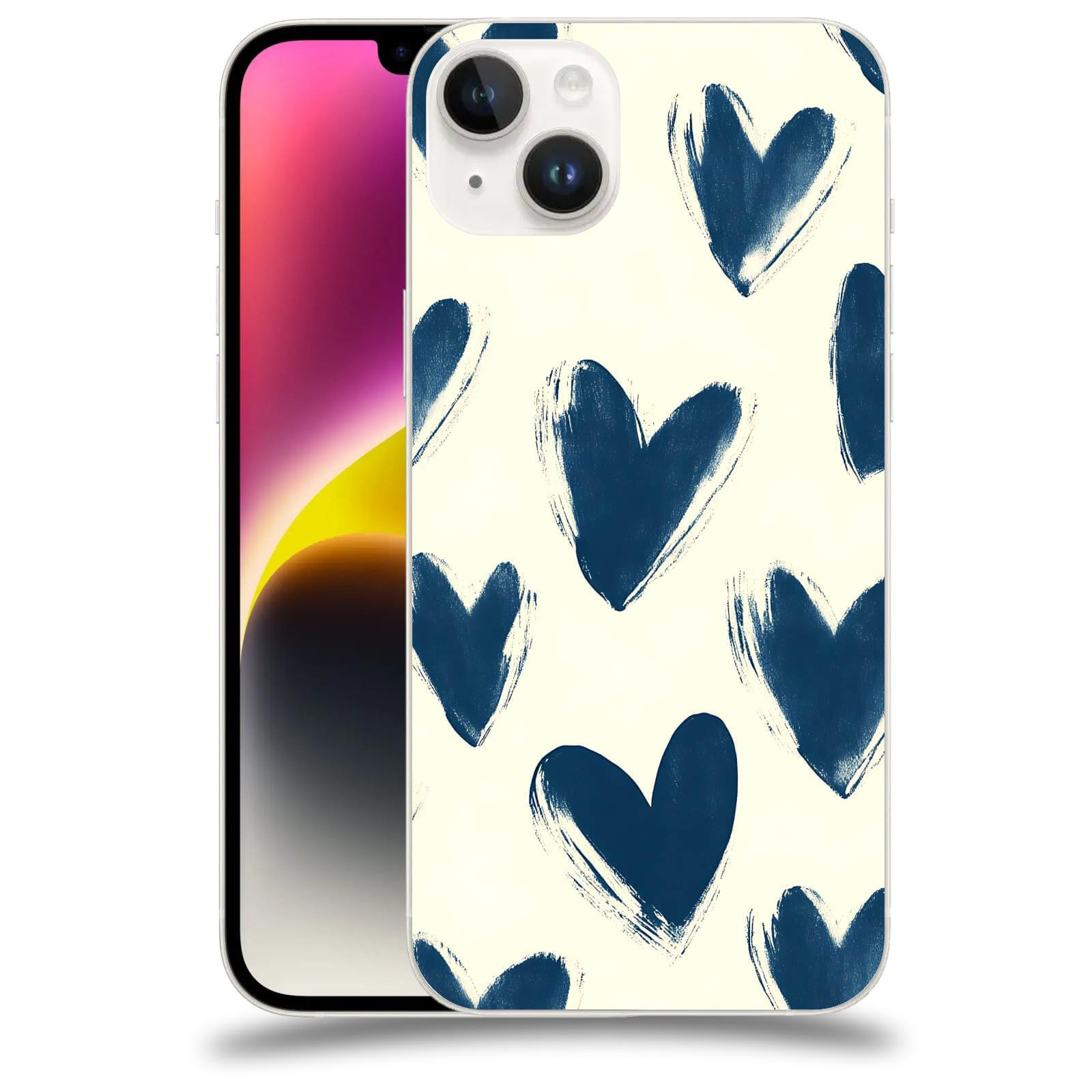 ACOVER Kryt na mobil Apple iPhone 14 Plus - Blue hearts
