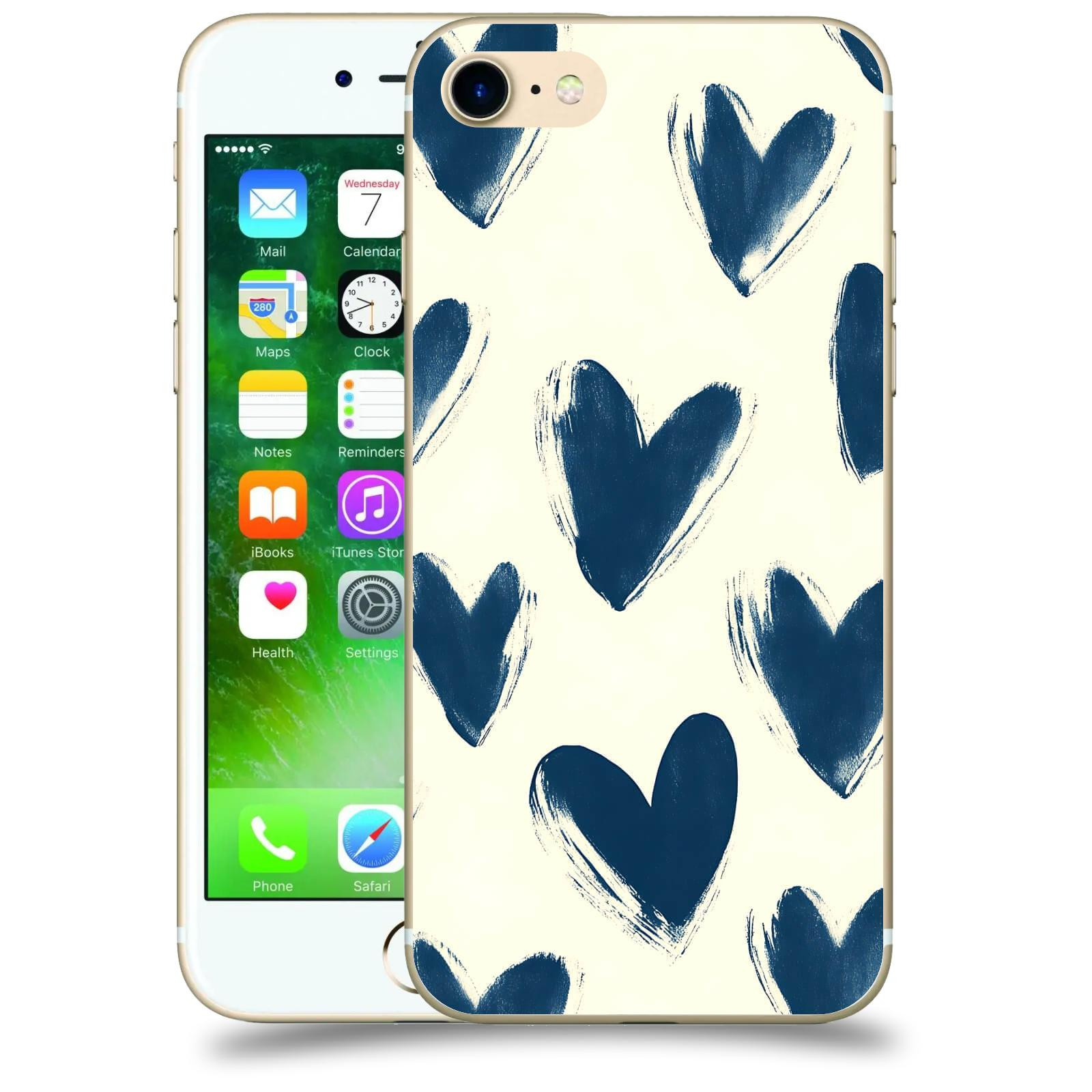 ACOVER Kryt na mobil Apple iPhone 7 - Blue hearts