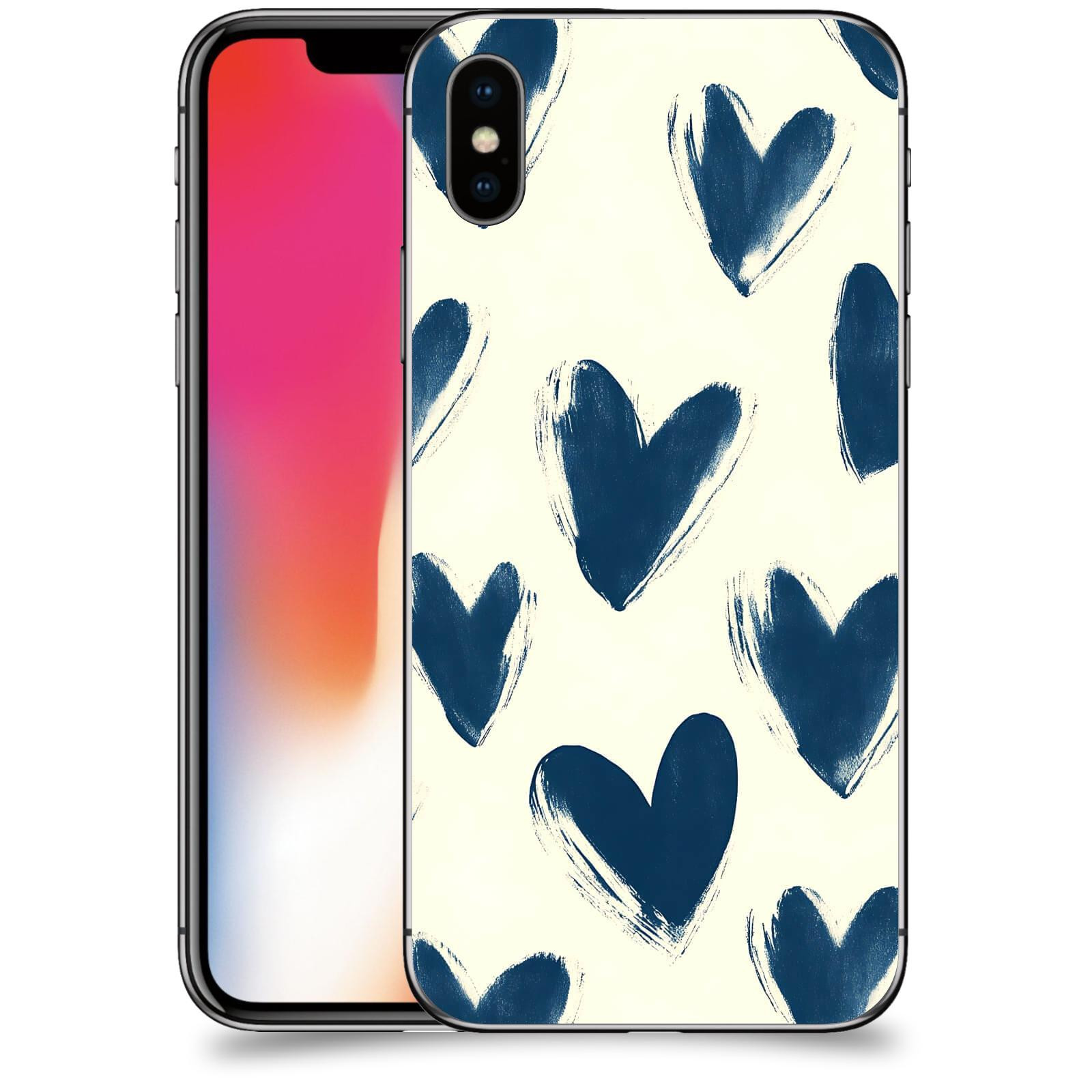 ACOVER Kryt na mobil Apple iPhone X/XS - Blue hearts