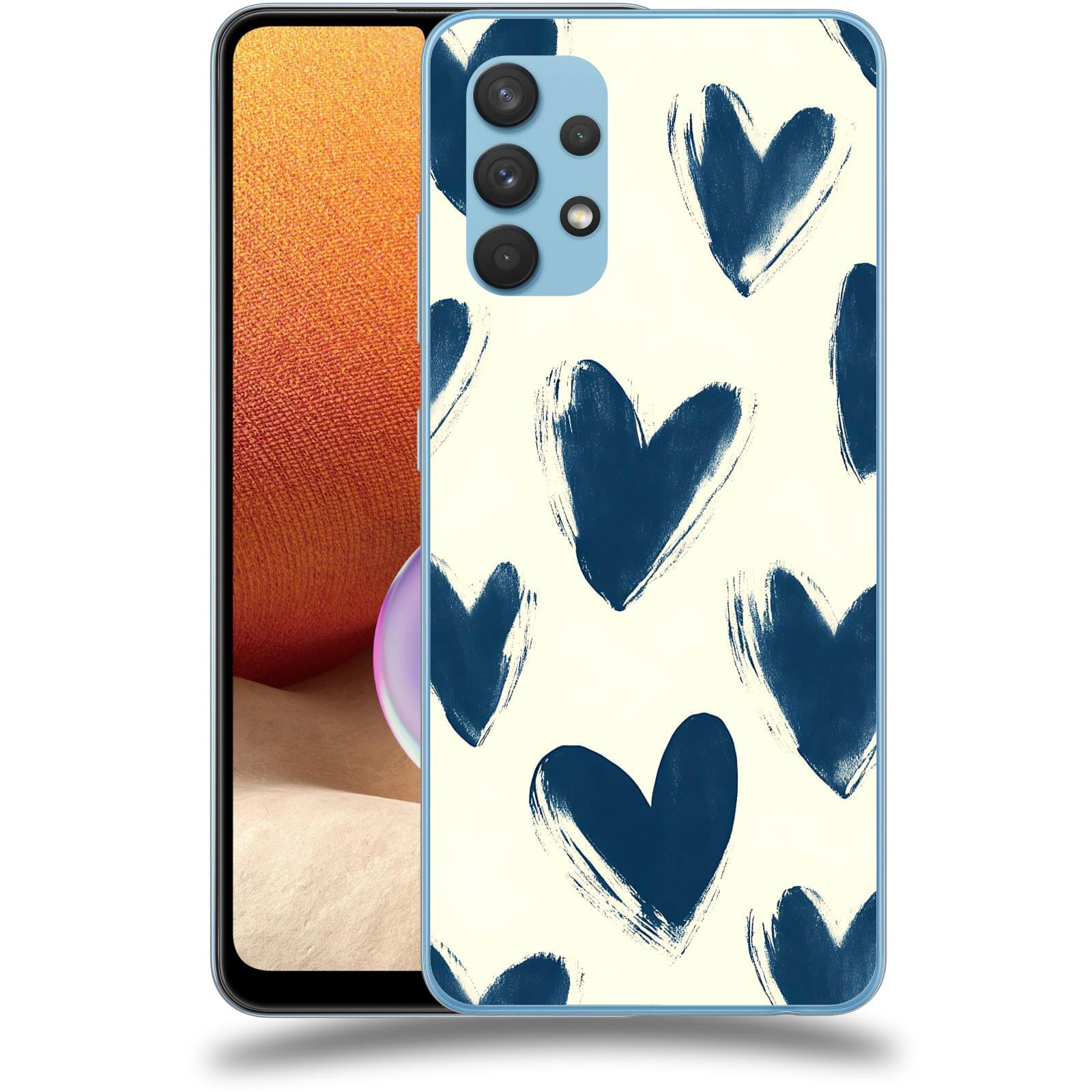 ACOVER Kryt na mobil Samsung Galaxy A32 4G SM-A325F - Blue hearts