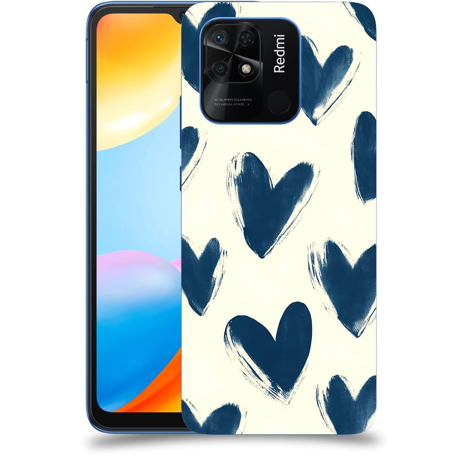 ACOVER Kryt na mobil Xiaomi Redmi 10C - Blue hearts