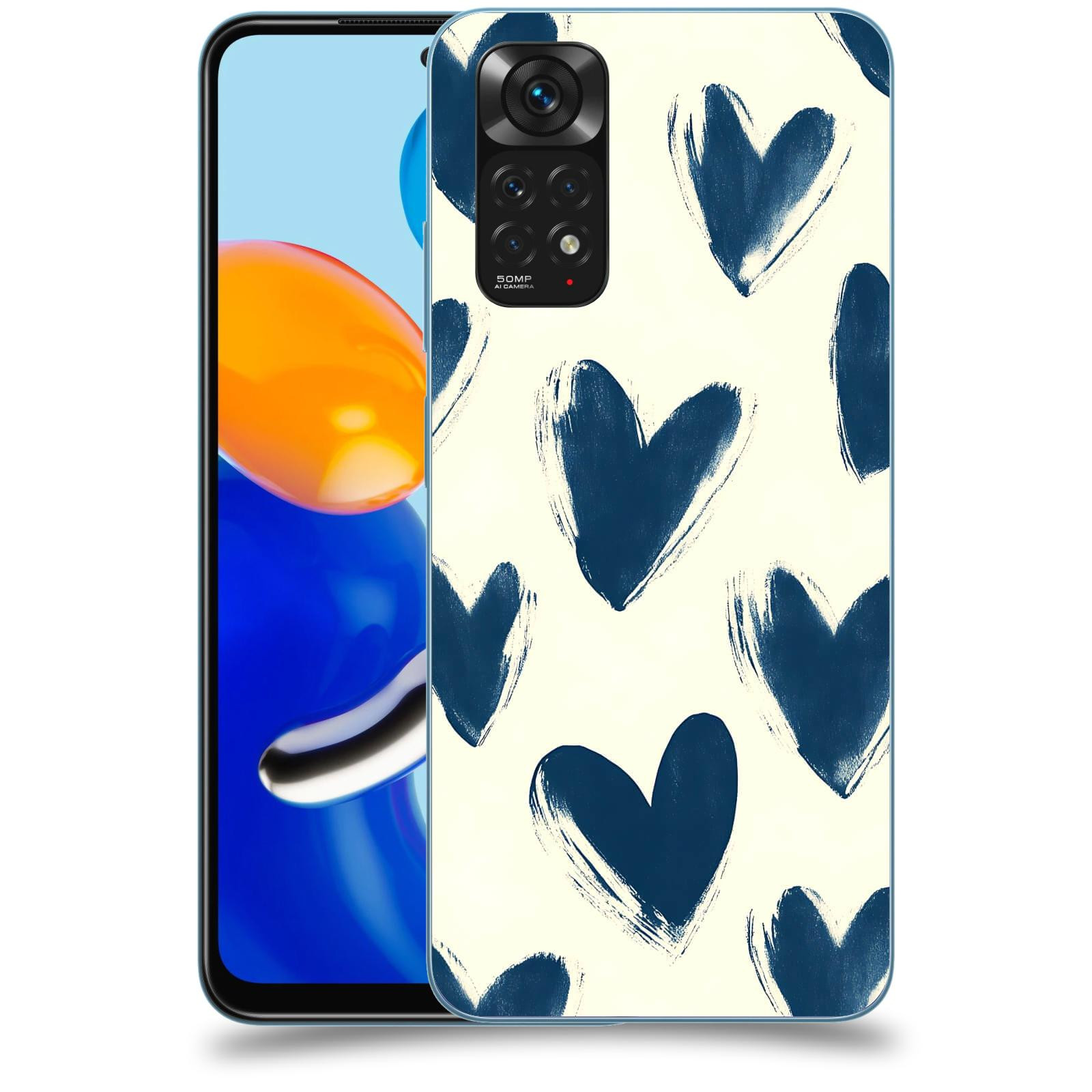 ACOVER Kryt na mobil Xiaomi Redmi Note 11 - Blue hearts