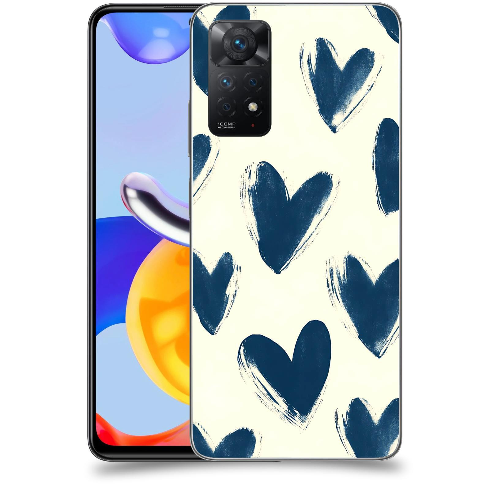ACOVER Kryt na mobil Xiaomi Redmi Note 11 Pro - Blue hearts