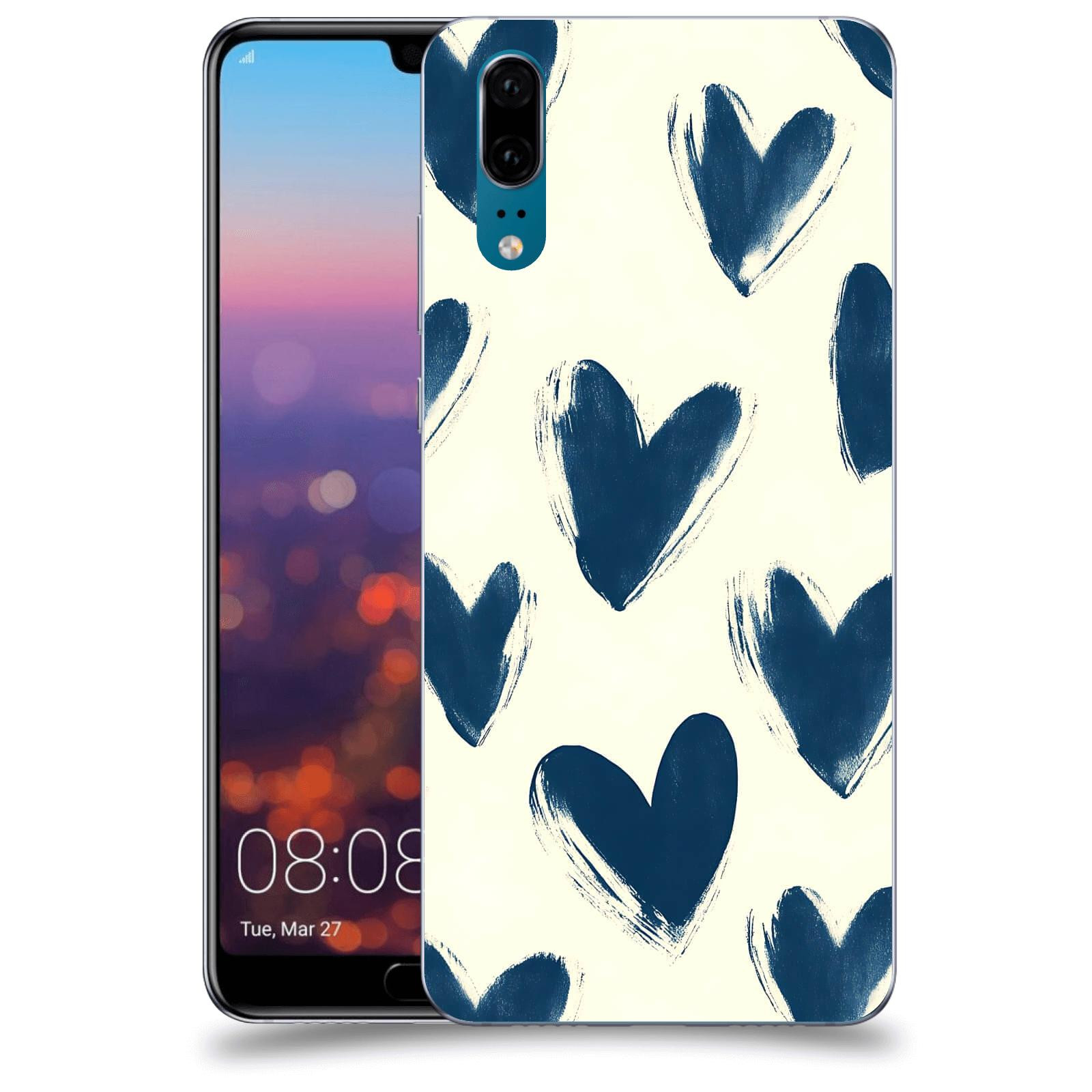 ACOVER Kryt na mobil Huawei P20 - Blue hearts
