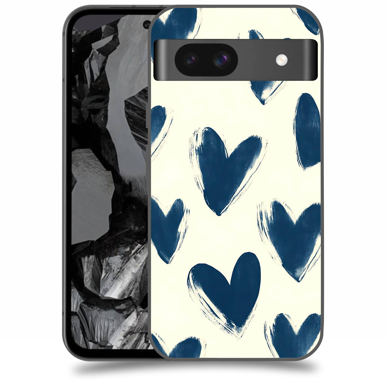 ACOVER Kryt na mobil Google Pixel 8A - Blue hearts
