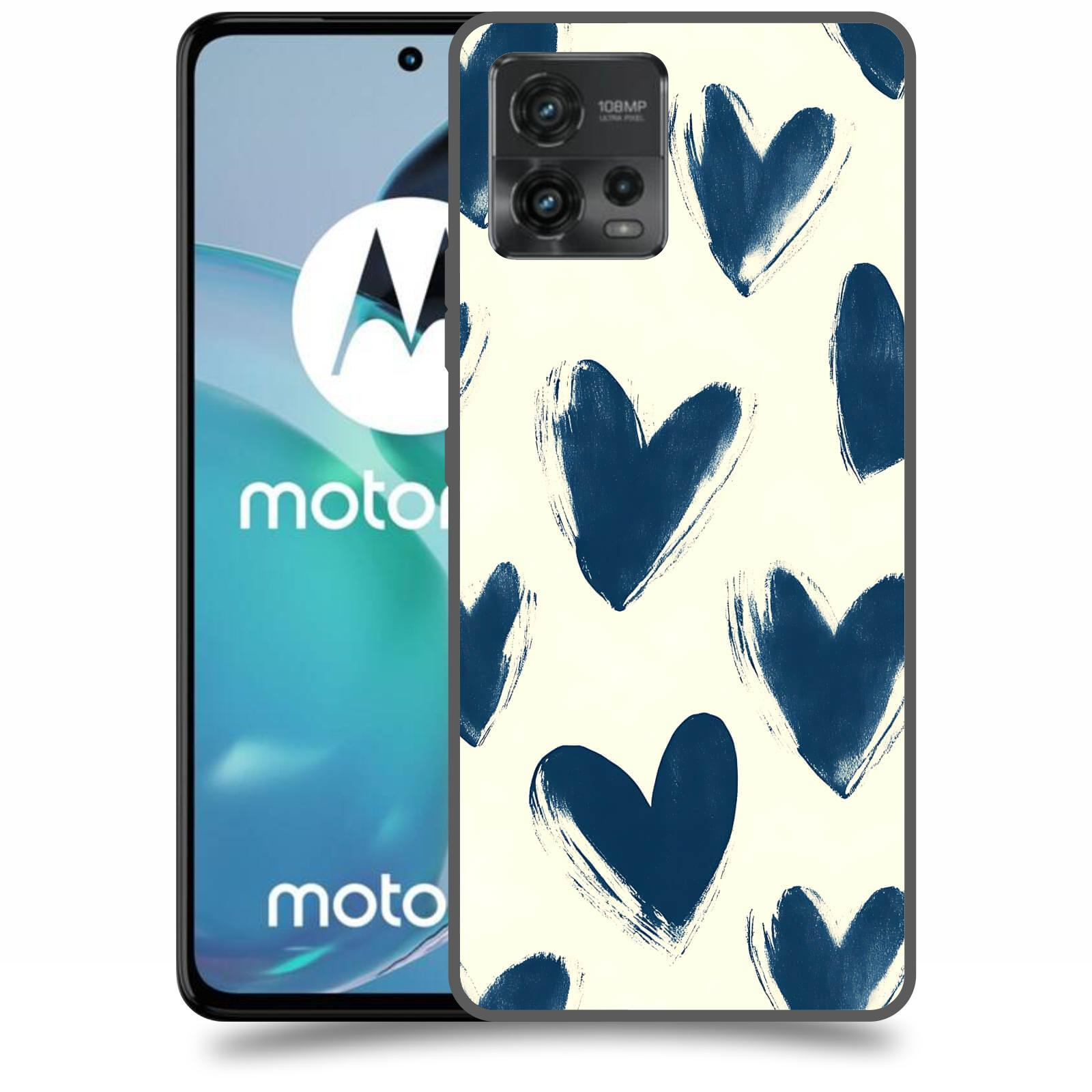ACOVER Kryt na mobil Motorola Moto G72 - Blue hearts