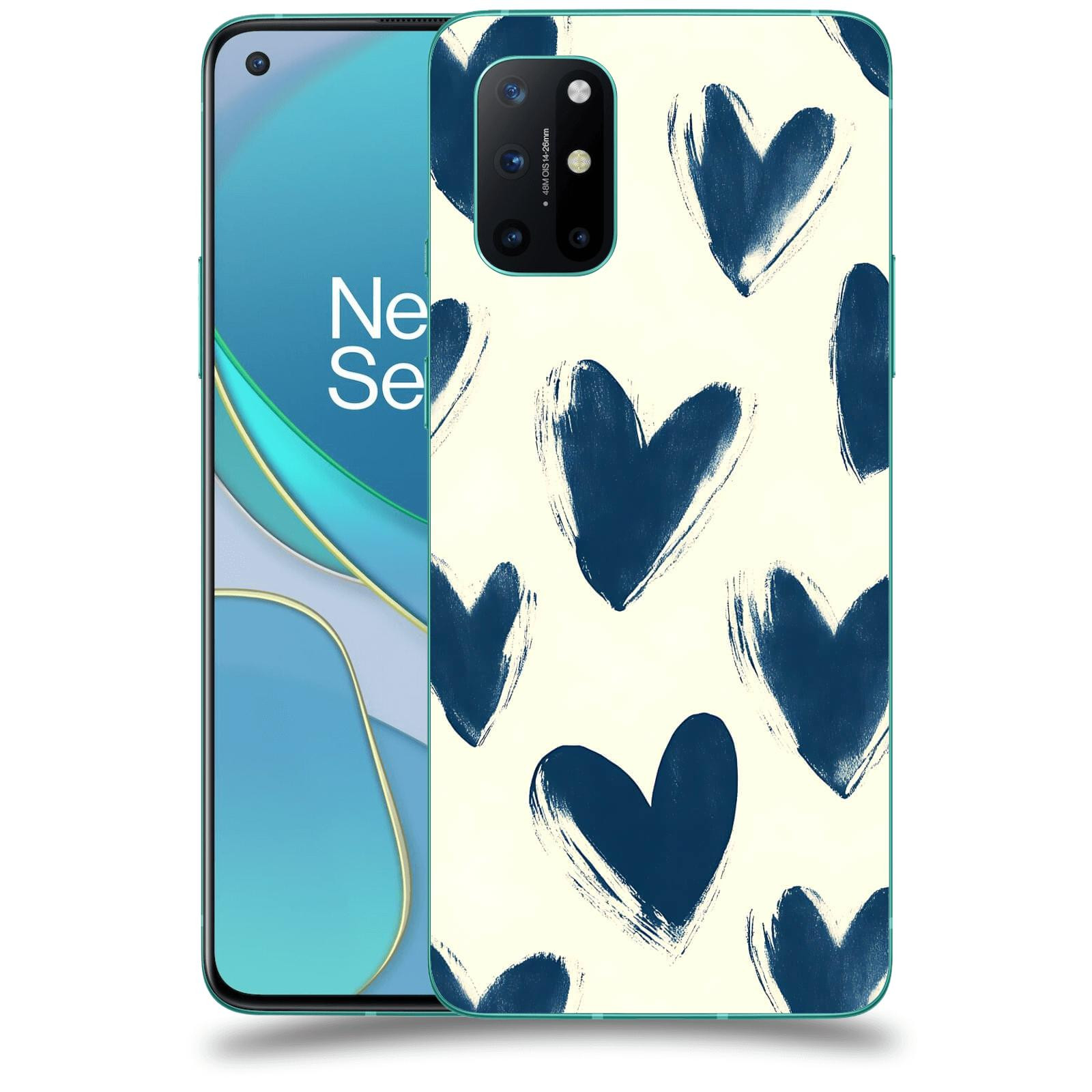 ACOVER Kryt na mobil OnePlus 8T - Blue hearts