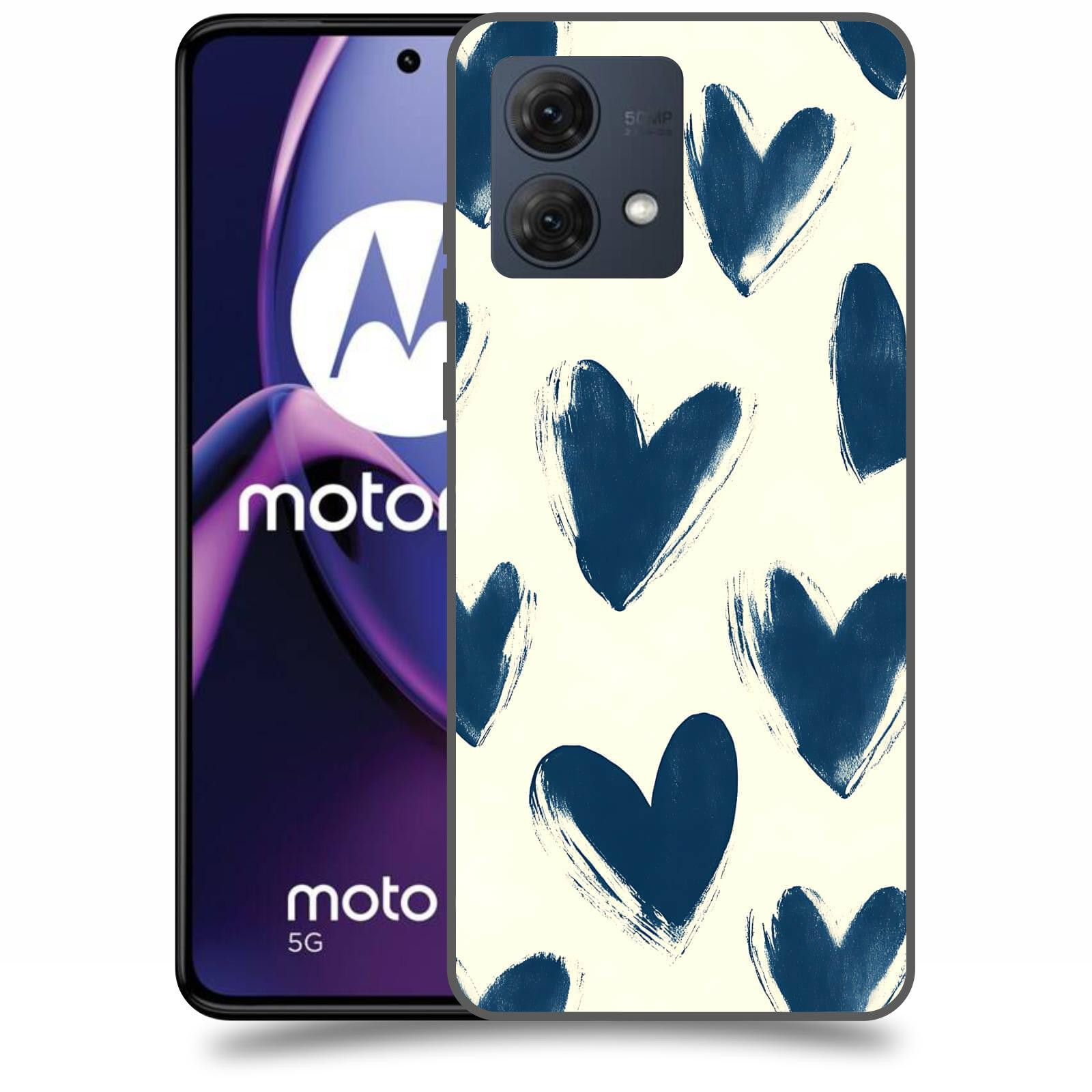 ACOVER Kryt na mobil Motorola Moto G84 5G - Blue hearts