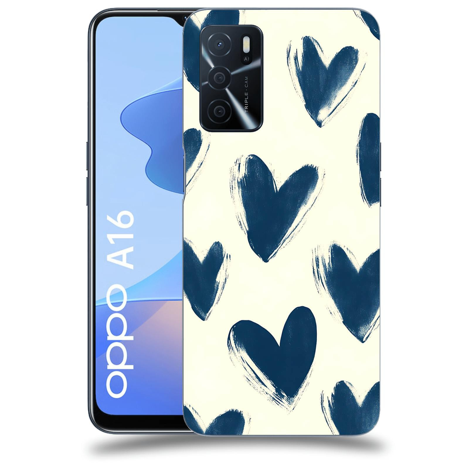 ACOVER Kryt na mobil OPPO A16 - Blue hearts