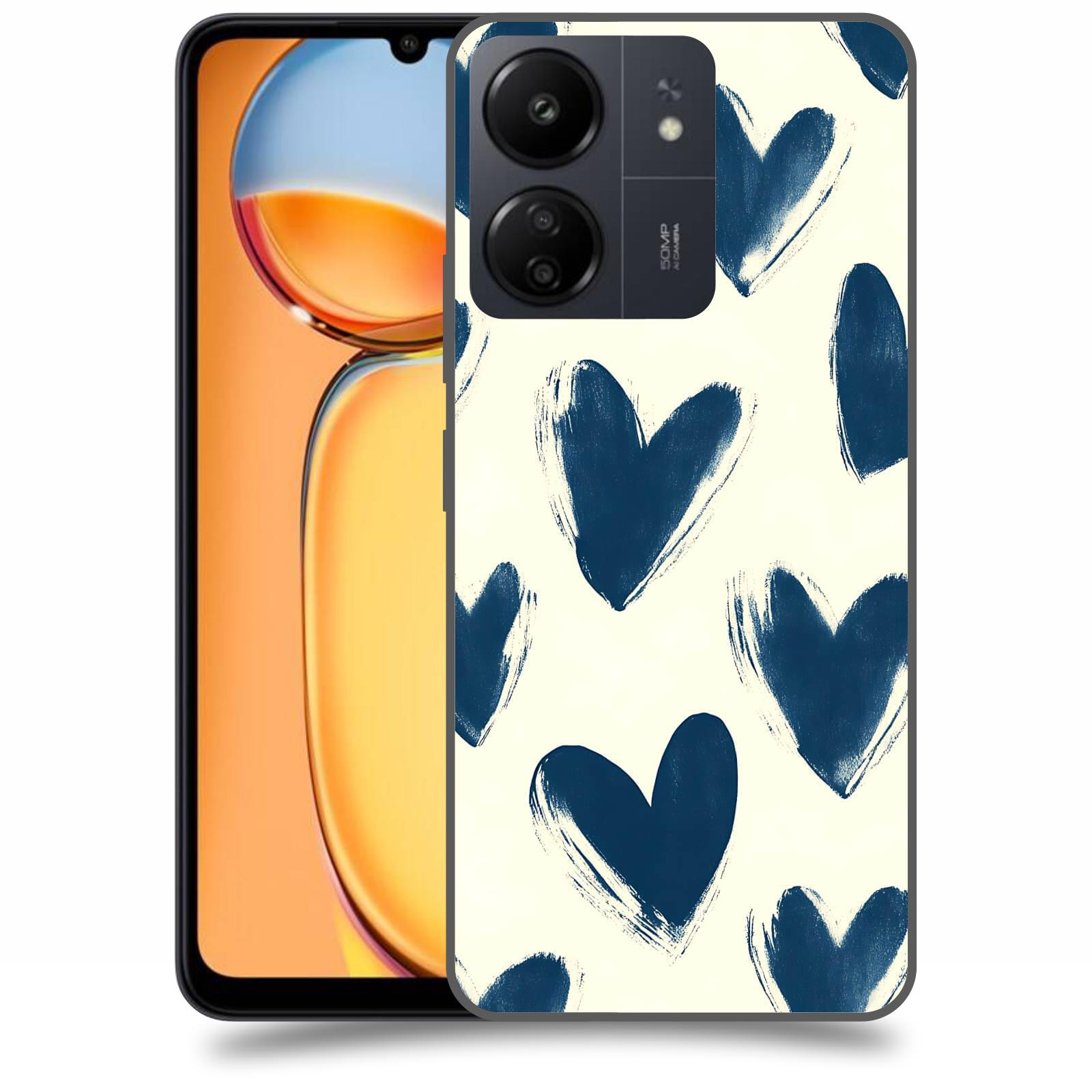 ACOVER Kryt na mobil Xiaomi Redmi 13C 4G  Blue hearts