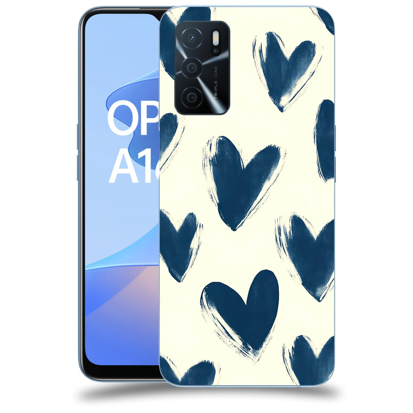 ACOVER Kryt na mobil OPPO A16s - Blue hearts