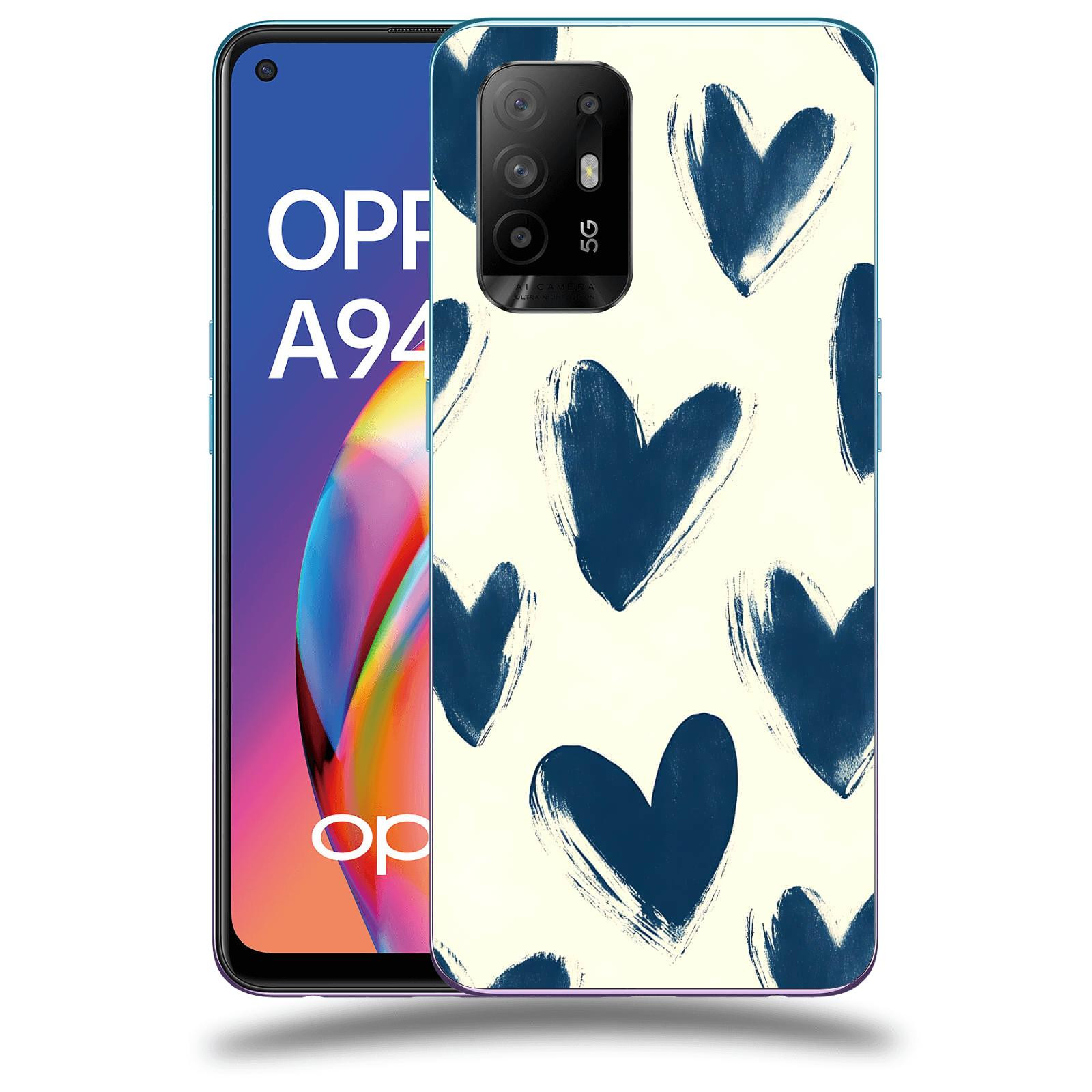 ACOVER Kryt na mobil OPPO A94 5G - Blue hearts