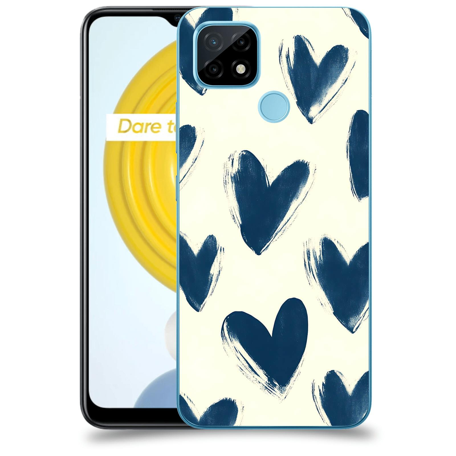 ACOVER Kryt na mobil Realme C21 - Blue hearts