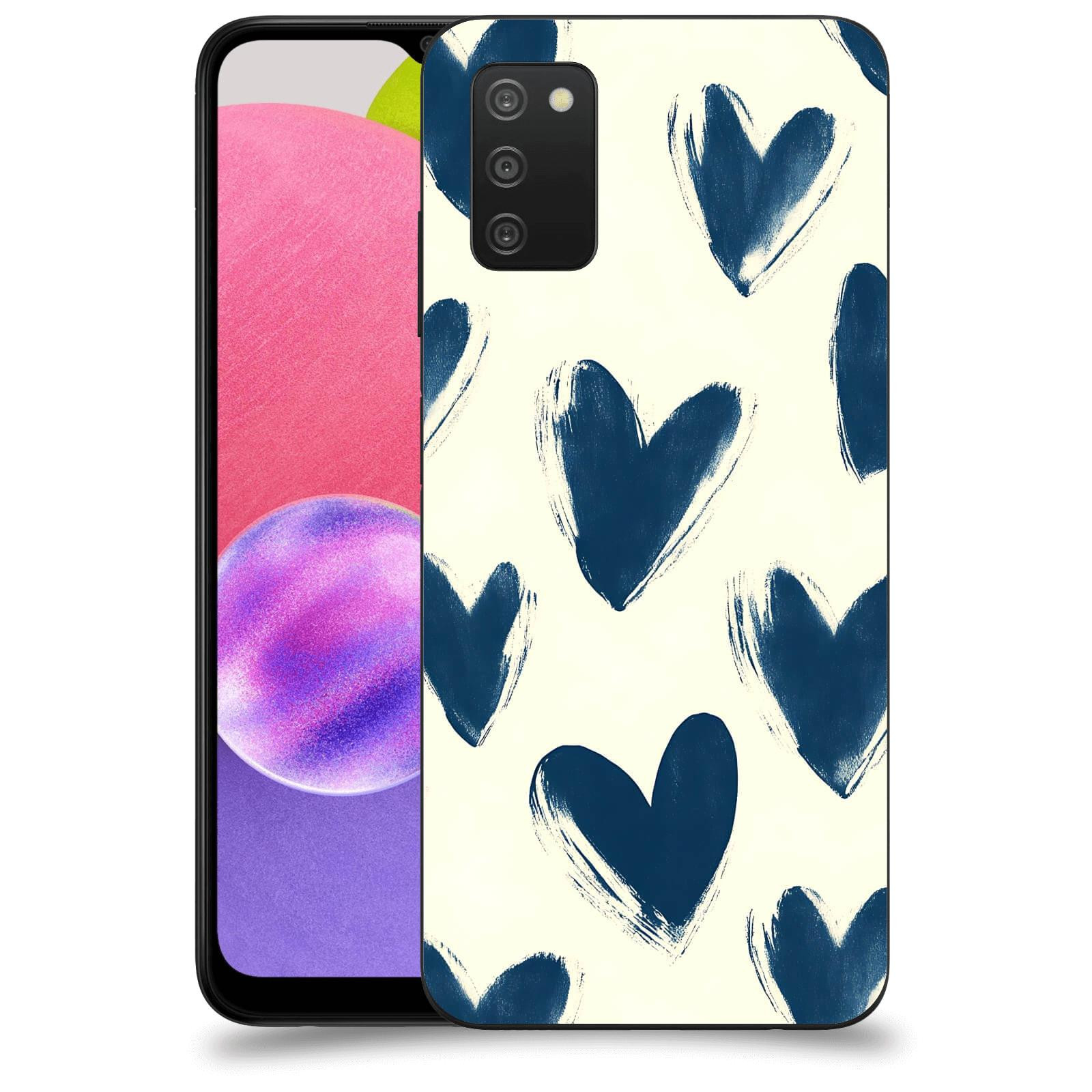 ACOVER Kryt na mobil Samsung Galaxy A03s A037G - Blue hearts