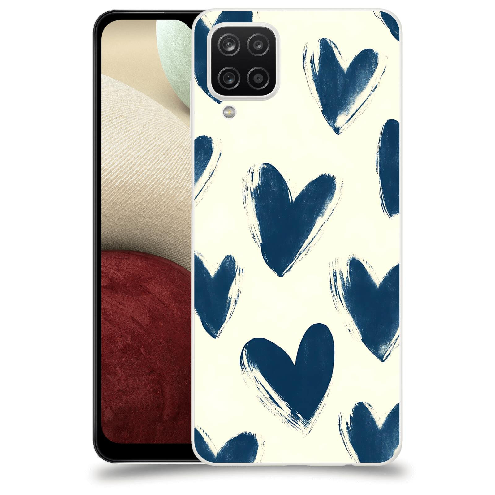 ACOVER Kryt na mobil Samsung Galaxy A12 A125F - Blue hearts