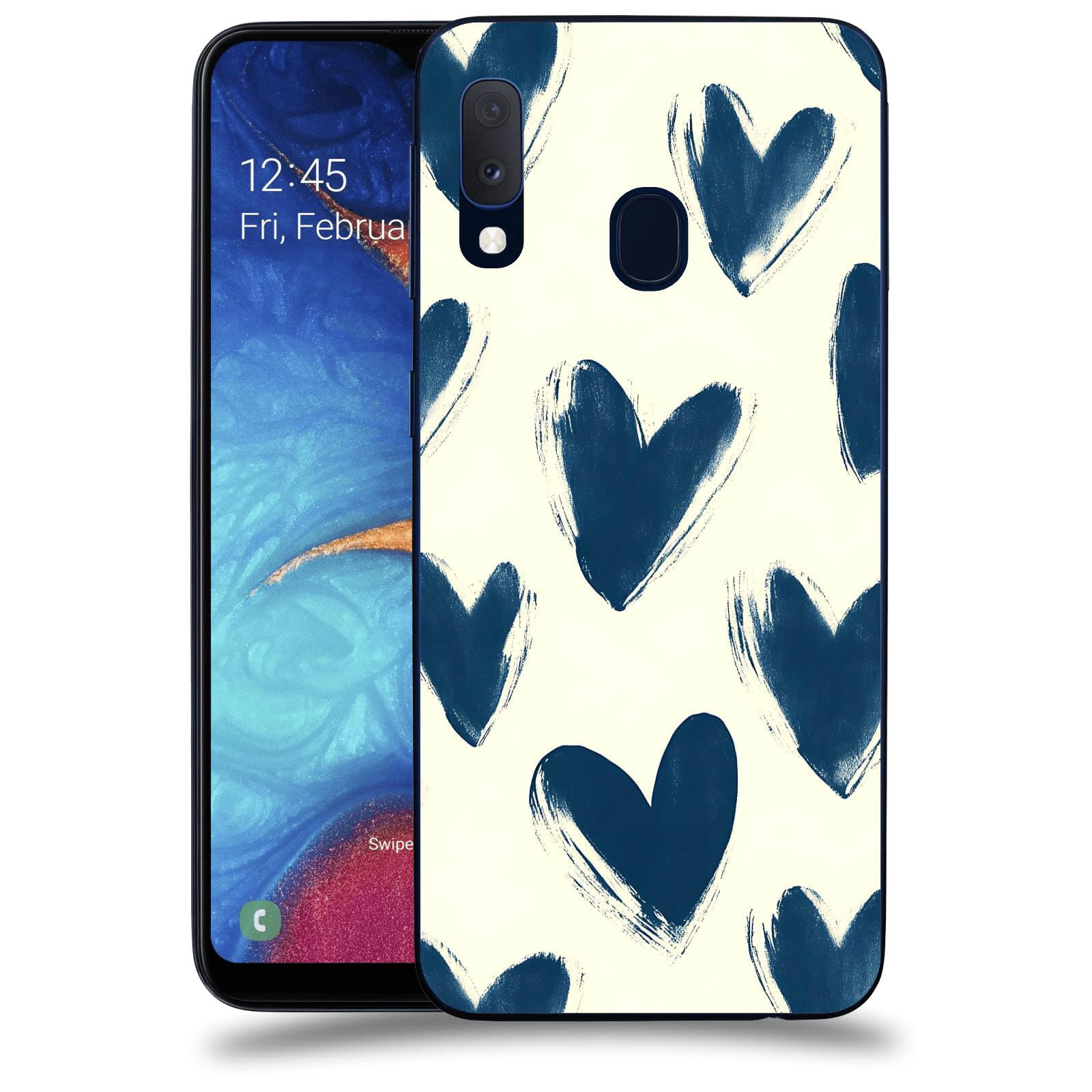 ACOVER Kryt na mobil Samsung Galaxy A20e A202F - Blue hearts