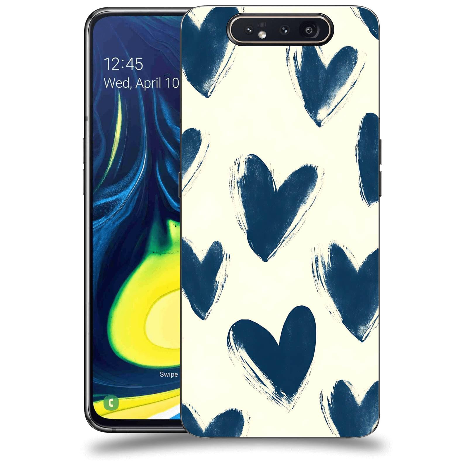 ACOVER Kryt na mobil Samsung Galaxy A80 A805F - Blue hearts